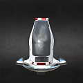 Futuristic White Single Wheel Electric Scooter With Streamlined Body Red Taillights