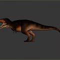 Realistic Tyrannosaurus Rex Dinosaur 3D Model With Open Mouth Reflective Surface And Gray Background