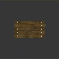 Rustic Wooden Bench with Plank Top and Simple Design White Accents on Natural Wood Surface