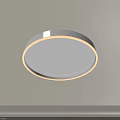 Modern Round White Flush Mount Ceiling Light with Circular Glow Strip Design