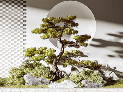 New Chinese landscape sketch pine landscape sketch model