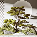 New Chinese landscape sketch pine landscape sketch 3d model
