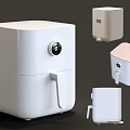 Modern White Air Fryer Kitchen Appliance With User Friendly Design And Multiple Angles