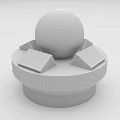 Computer Based Interactive Device With Blue Sphere Two Screens For 30 Second Digital Drawing
