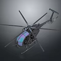 Advanced Space Exploration Helicopter With Transparent Cockpit Rotors And Dark Background