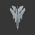 Detailed Gray Fighter Jet Model With Cockpit And Missile Attachments