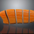 Fresh Raw Orange Salmon Slices with Smooth Texture and Shiny Surface