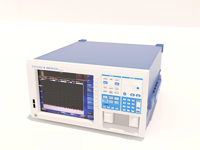 Industrial Equipment with Digital Display Control Panel Blue White Design for Data Measurement 3d model