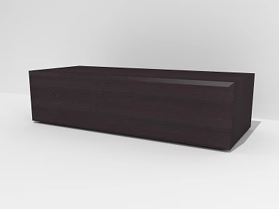 Modern Dark Wood TV Stand With Sleek Design And Simple Structure For Living Room 3d model
