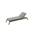 Modern Lounge Chair With Adjustable Backrest Metal Frame And White Cushioned Seat