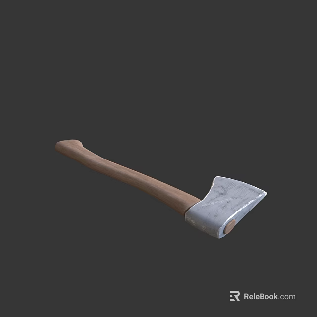 High Quality Durable Hardware Tool Axe With Wooden Handle And Sharp Metal Blade 3d model 