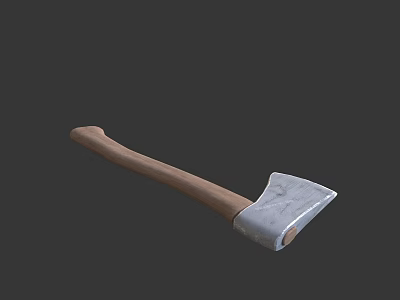 High Quality Durable Hardware Tool Axe With Wooden Handle And Sharp Metal Blade 3d model