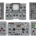 Advanced Industrial Control Panels With Multiple Units Knobs Displays And Metal Frames