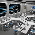 Modern Classroom Virtual Reality Laboratory 3d model