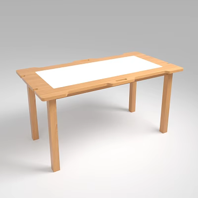 Modern Dining Table Solid Wood Dining Table Pension Furniture Dining Table Suitable Old Furniture Dining Table 3d model