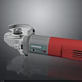 Industrial Electric Motor With Red Body Gray Middle Section White Top Cover And Ventilation Slots