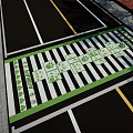 Chengdu Garden Landscape Design With Green And White Striped Pavement Panda Patterns And Footprints