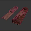 Traditional Wooden Water Transport Boats Featuring Rustic Design And Open Structure