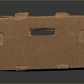 Brown Cardboard Storage Box With Handle Holes And Sturdy Structure For Home Organizing