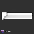 White Architectural Decorative Component For Interior With Curved Profile And Smooth Design