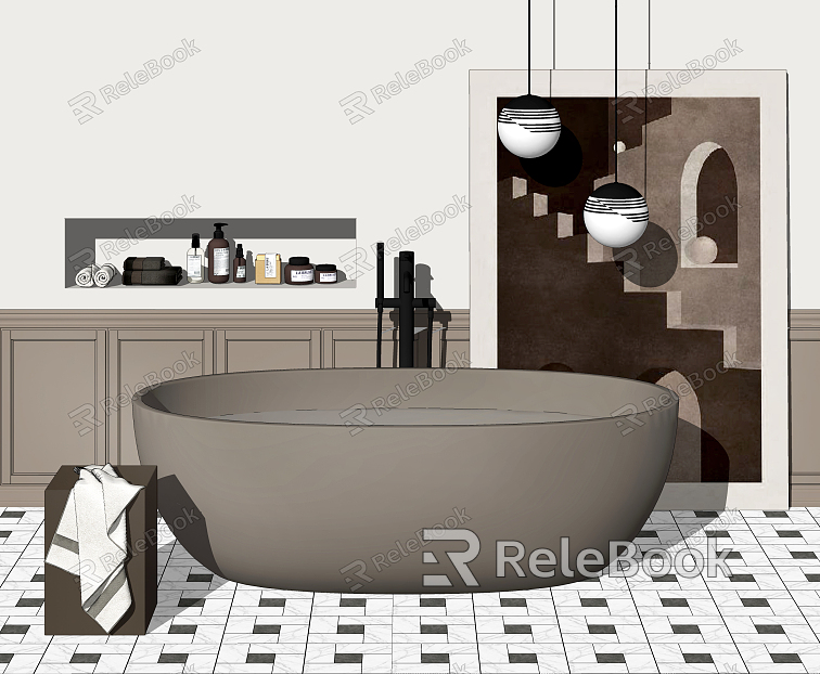 Oval Bathtub Modern Bathtub model