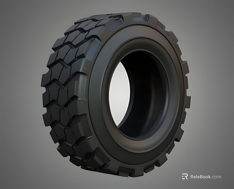 Durable Off Road Tire With Deep Block Tread Design For Heavy Duty Vehicles 3d model 