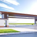 Scenic Area Gate Entrance Residential Gate Head Chinese Style Gate Head Chinese Style Gate New Chinese Style Gate Landscape Gate 3d model
