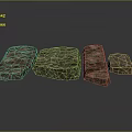 Textured Natural Stone Components with Various Shapes for Garden Landscape Decoration