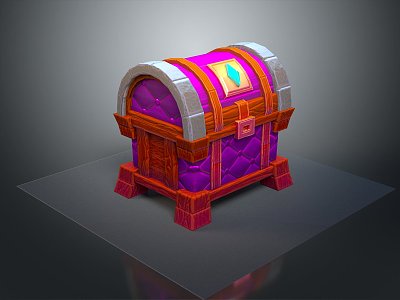 Cartoon Chest Treasure Chest Treasure Chest Jewelry Chest Cashbox Wooden Chest Game Chest Treasure Chest Pirate Chest 3d model