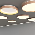 Nordic ceiling lamp wood grain ceiling lamp combination 3d model
