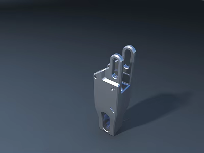 Industrial Equipment Metal Component With Two Ring Structures And Bottom Opening Design 3d model