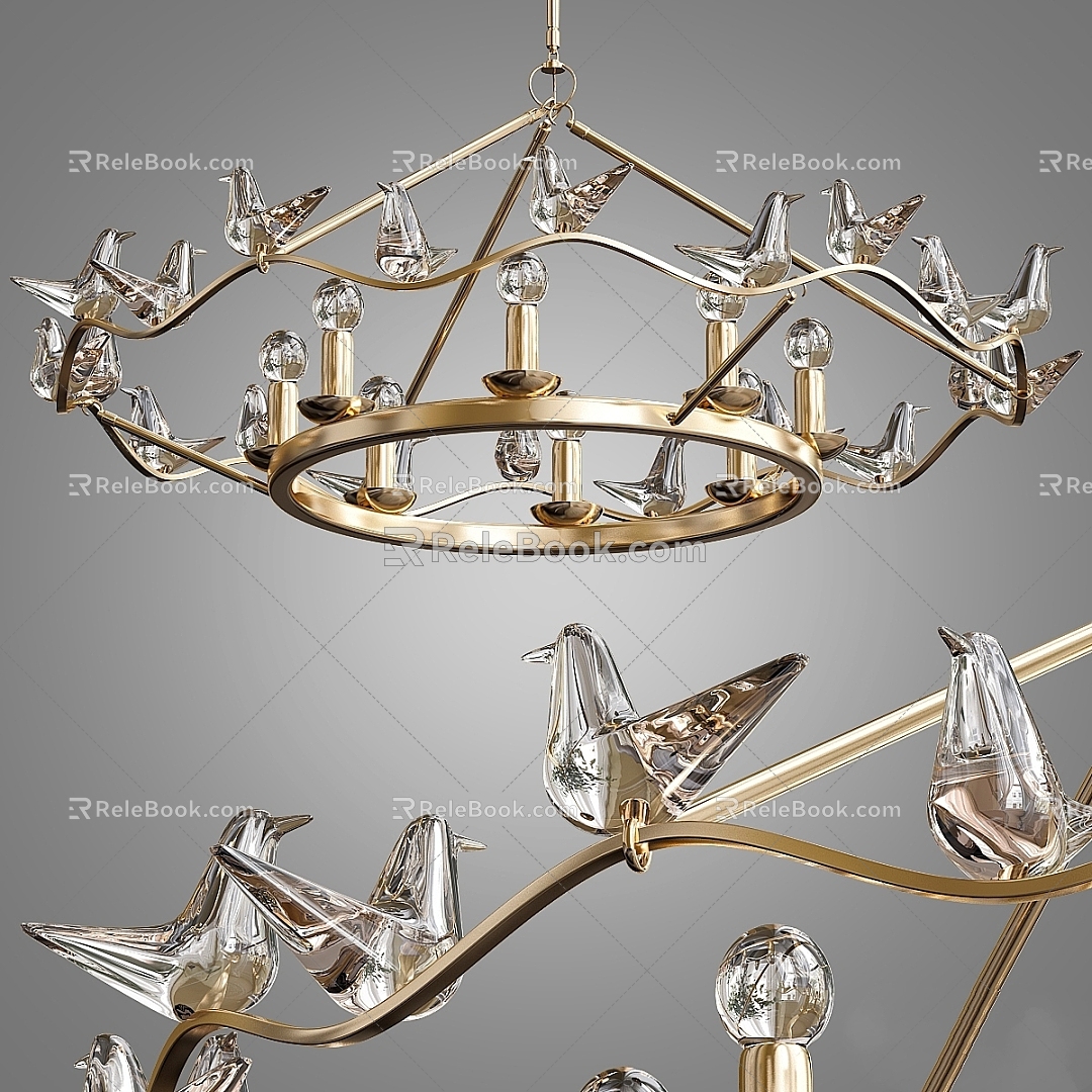 Modern chandelier artery pigeon pigeon model