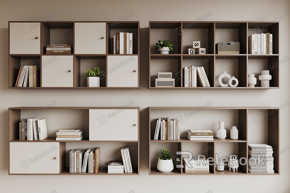 Modern Bookcase Wall-mounted Bookcase model