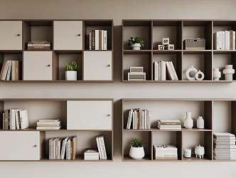 Modern Bookcase Wall-mounted Bookcase 3d model