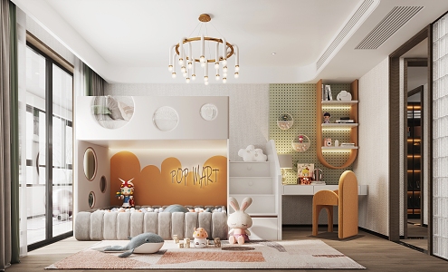 Children's room parent-child activity room 3d model