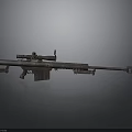Tactical Sniper Rifle With Long Barrel Sniper Scope And Metal Construction