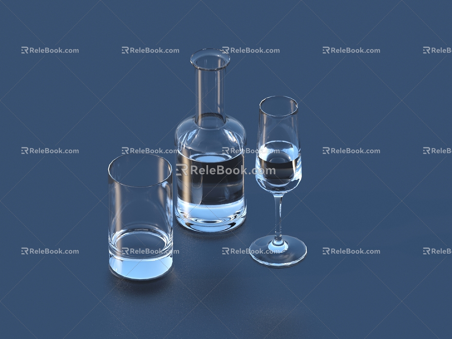 Glass Cup Wine Cup Kitchen Utensils Life Supplies 3d model