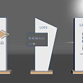 Elegant Directional Signage Design For Showroom Entrance With LOGO And Arrows