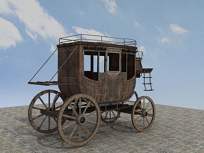 Chinese-style Carriage Rural Planning Zhengxing Chinese Culture Series 3d model