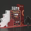 Hebei Group 2024 Exhibition Cup Sales Competition Photo Spot with Poker Ace Cards Red Background