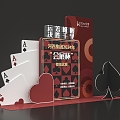 Modern Meichen Pin Point Photo Area Activities Meichen Poker Competition Pin 3d model