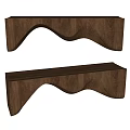 Stool Bench Log Stool Decorative Stool Low Stool Shoe Stool 3d model