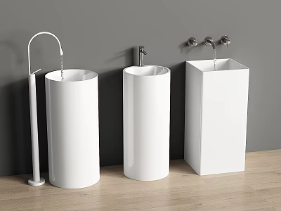 Modern wash basin column basin floor basin faucet wash basin wash basin vertical basin wash basin 3d model