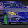 Luxury Mercedes Silver Sedan With Sleek Design Front Grille And Headlights