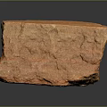 Natural Wood Stone With Orange Color And Rough Surface Texture Details