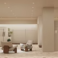 Modern Warm Minimalist Clothing Store Interior With Stylish Mannequins And Exquisite Garment Display Space