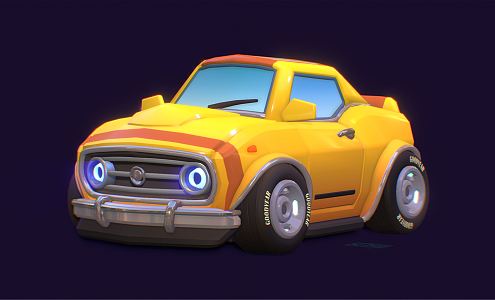 Modern Cartoon Car 3d model