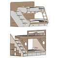 Wooden Bunk Bed With Stairs Storage Safety Rail And Modern Design Features