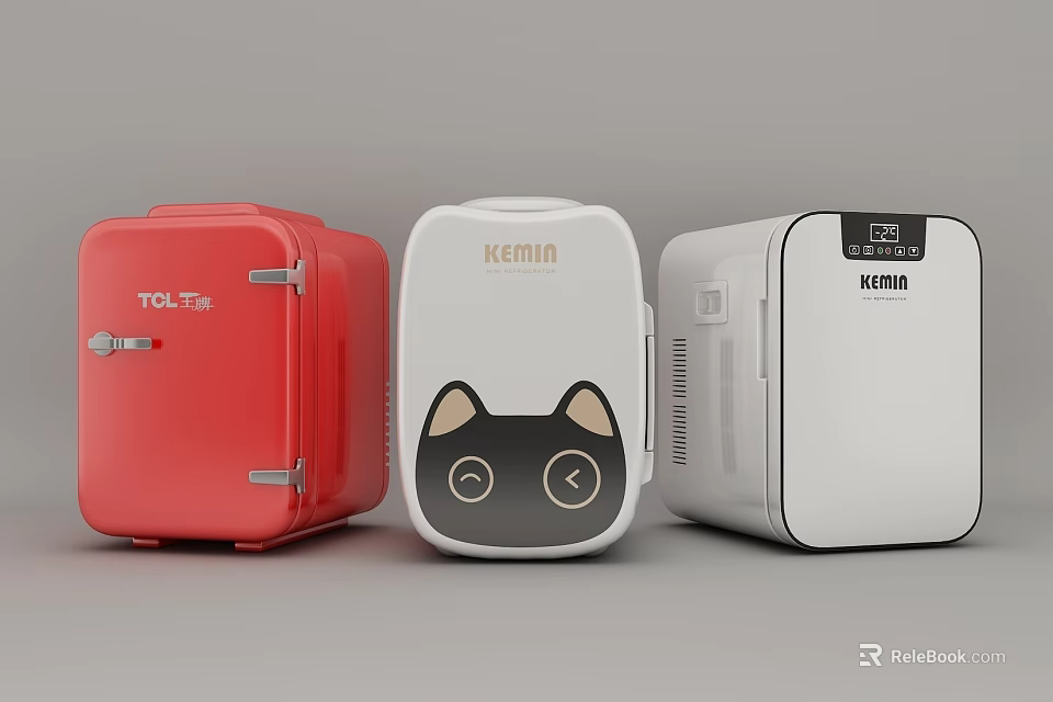 Modern Mini Fridges With Distinctive Appearances 3d model 