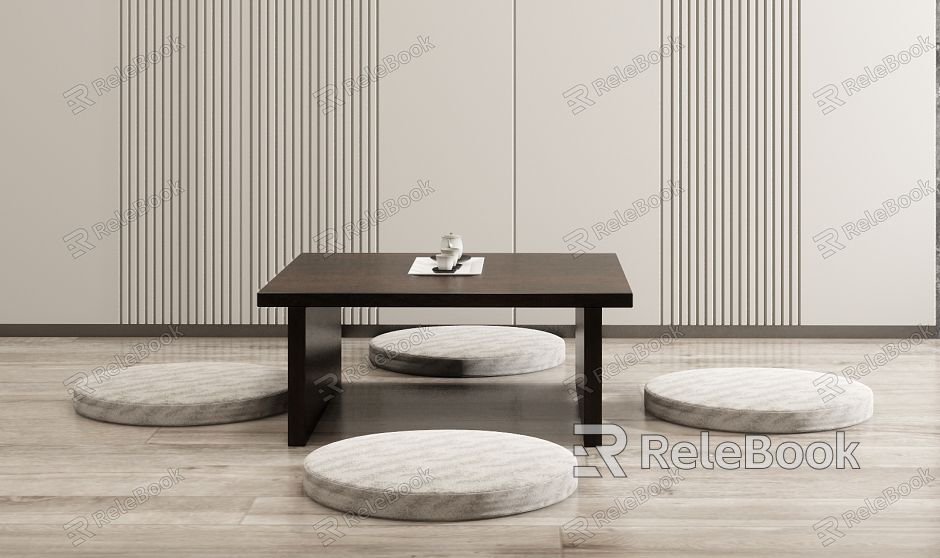 Modern Tea Table and Chair Tea Table and Chair Combination model